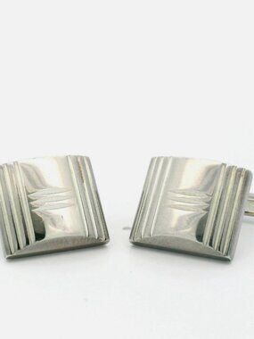 Hermes Sterling Silver Kelly Cufflinks